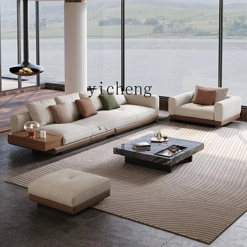 v4 Minimalist Connelly Fabric Sofa Living Room Straight Row Sofa Combination Medium Ancient Style