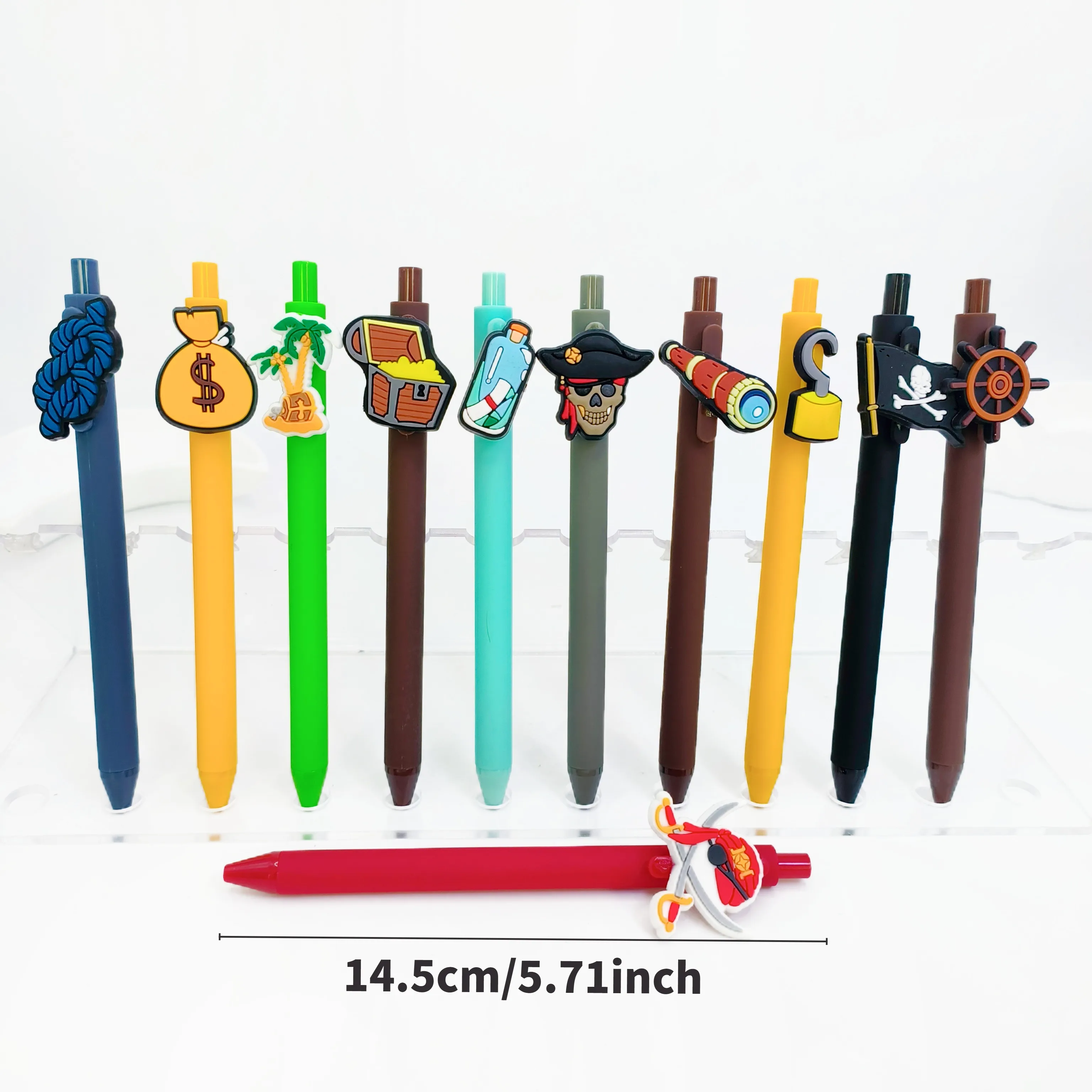 10PCS/20PCS pirate-themed ballpoint pen, skull pirate flag-shaped ballpoint pen, suitable for student office use