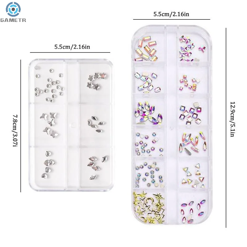 ชุดอุปกรณ์ตกแต่งฟันด้วยคริสตัลเพชรรูปหัวใจ ทรงกลม และรูปทรงต่างๆ หลายสี สำหรับทำเครื่องประดับฟัน