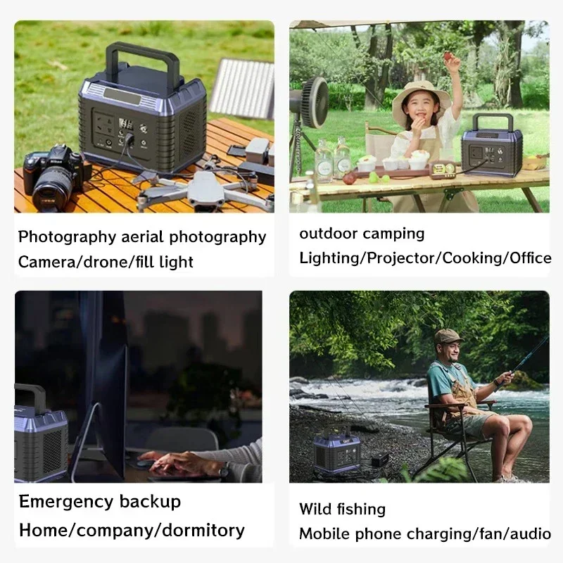 300W 220V Portable Power Station 118.4Wh Generator Outdoor Camping Power Bank RV Tent Travel Multi-function USB Power Supply