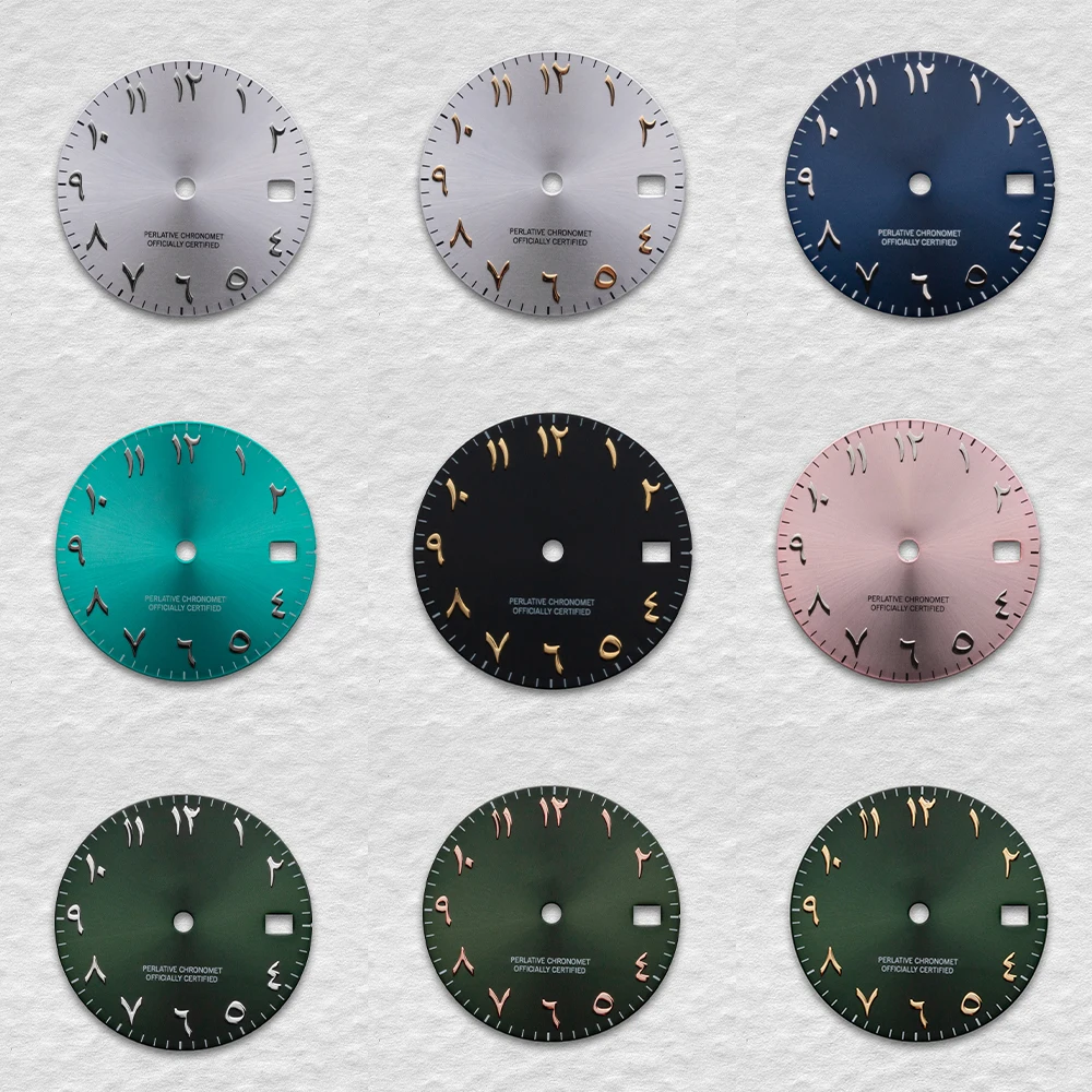 

28.5mm S Logo Arab Sunray Dial Fit NH35/NH36 Japanese Automatic Movement Dial Watch Modification Accessories