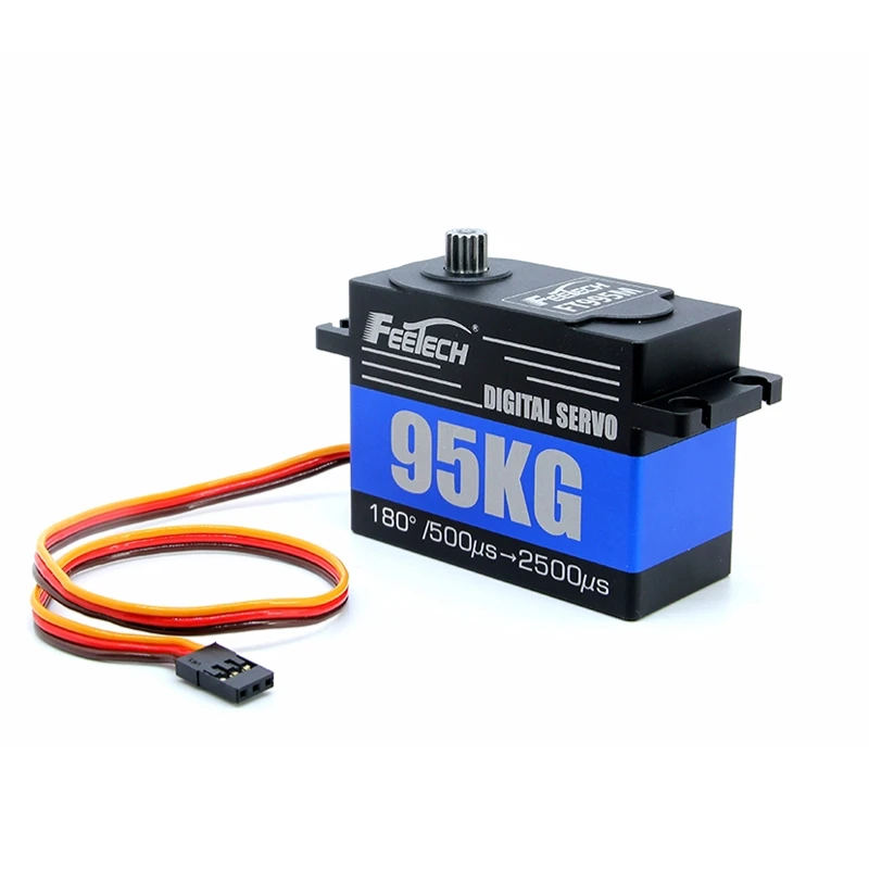 Feetech 8.4V 105kg.cm 스틸 기어 디지털 서보 모터 180도 FT995M RC 헬리콥터 비행기 RC 모델 DIY 로봇 부품 액세서리