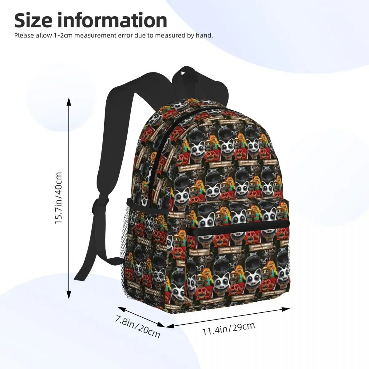 Zoonomaly Cartoon Steam Game Student Backpack School Bag Hiking Travel Daypack for Men Women Fashion Bookbag Shoulder Bags