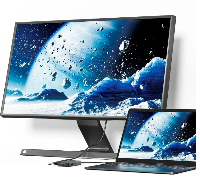 محول USB-C لمحطة إرساء السفر متعدد المنافذ مع VGA USB 3.2 GEN 2 Ethernet للوصول على التشغيل