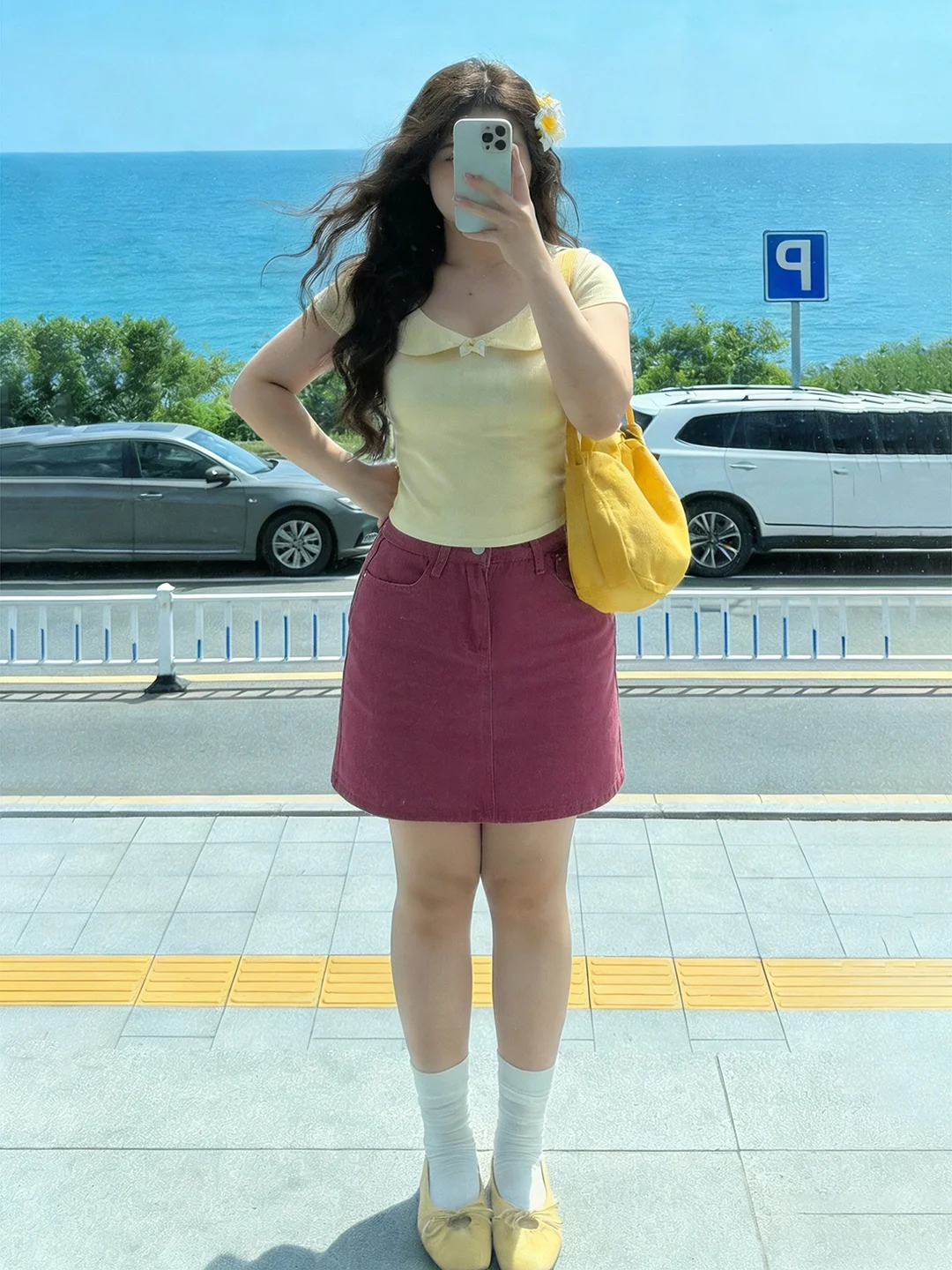 

plus Size Women's 300 Pou Magenta Denim Skirt Summer Dopane Skirts Fat MM Slim A-Line f-length Skirts