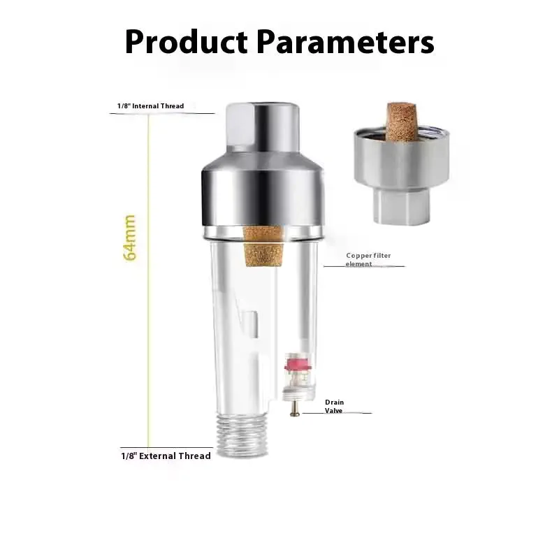 Effective Water Oil Separator Moisture Trap For Smooth Airbrush Painting 1Pc Mini Airbrush In-Line Filter System Airbrush Spray