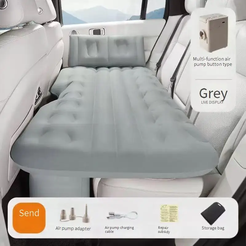 Car Back Electric Inflatable Bed One-touch Inflatable Thick Air Cushion Portable Sleeping Mattress Pad Suitable for Travel
