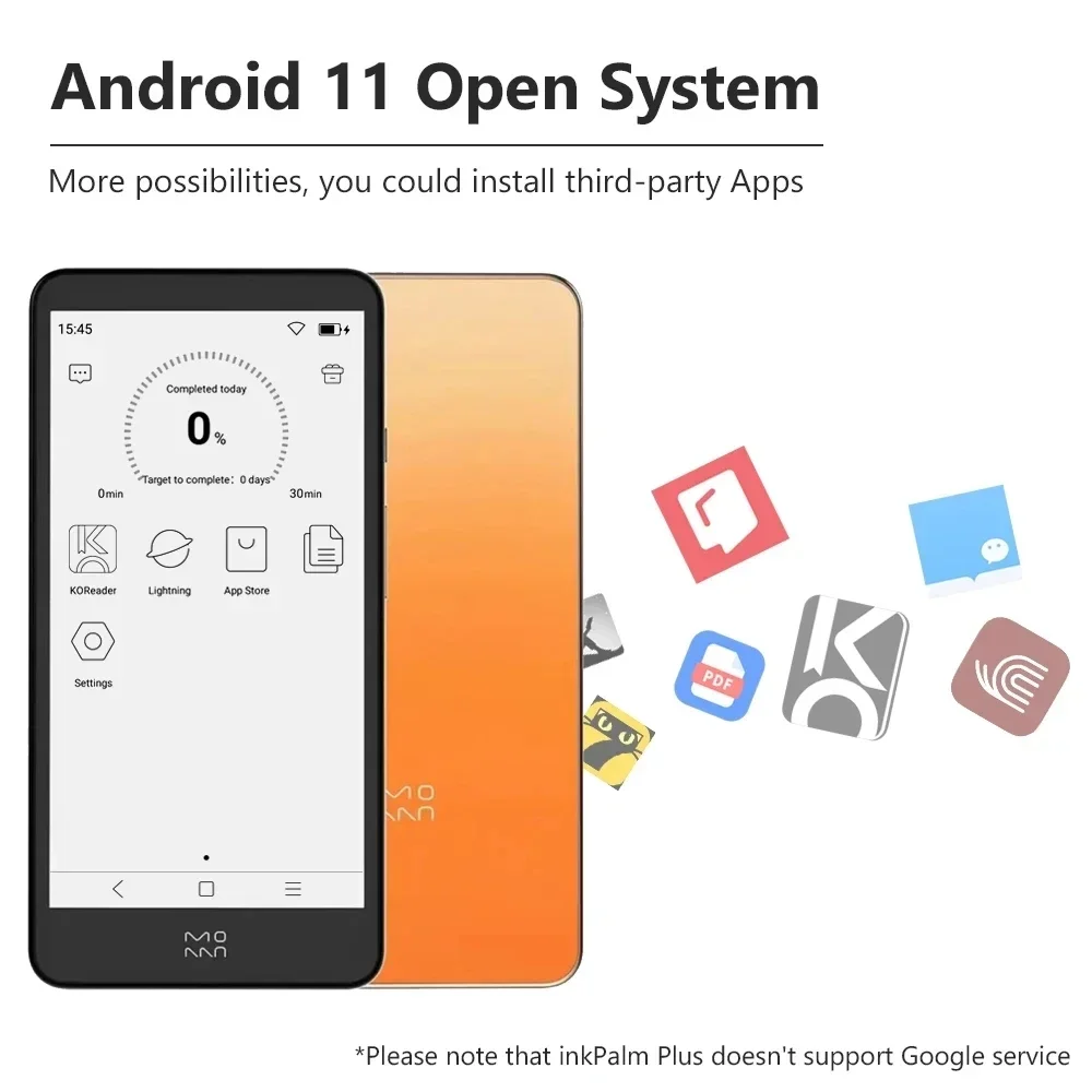 Moaan inkpalm Plus Ebook Reader InkPalm 5.84 Inch Eink Screen Electronic Book Tablet 2+64GB Android 11 Ereader e-ink readersmart