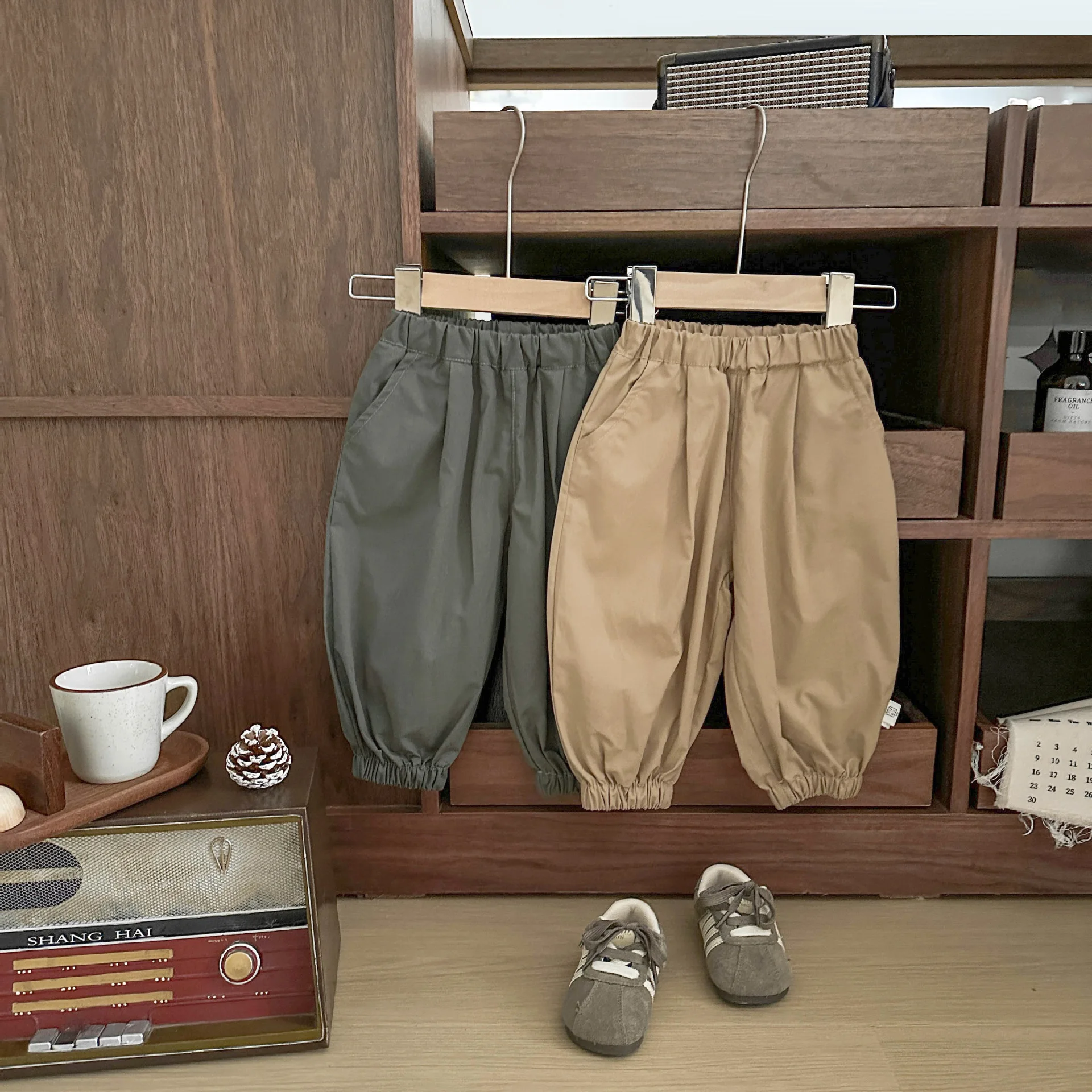 

Korean Boys' Casual Leg Tied Pants for Spring New Handsome Baby Loose Lantern Pants Autumn Versatile Pants for Children
