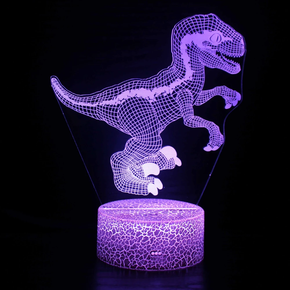 

Nighdn LED Night Light Dinosaur 3D Optical Illusion Lamp 7 Colors Acrylic USB Bedside Lamp Gifts for Kids Girls Boys Room Decor