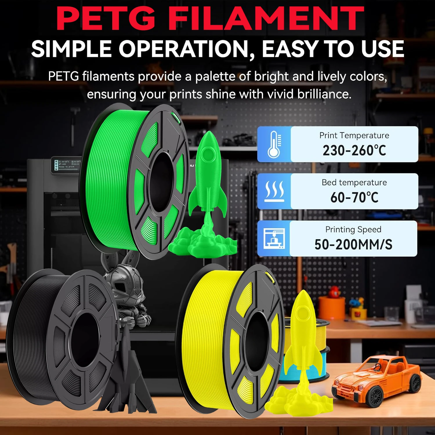 JAYO 3 Rolls 3D PETG Filament  - 3D Printing Fdm recensie en prijs