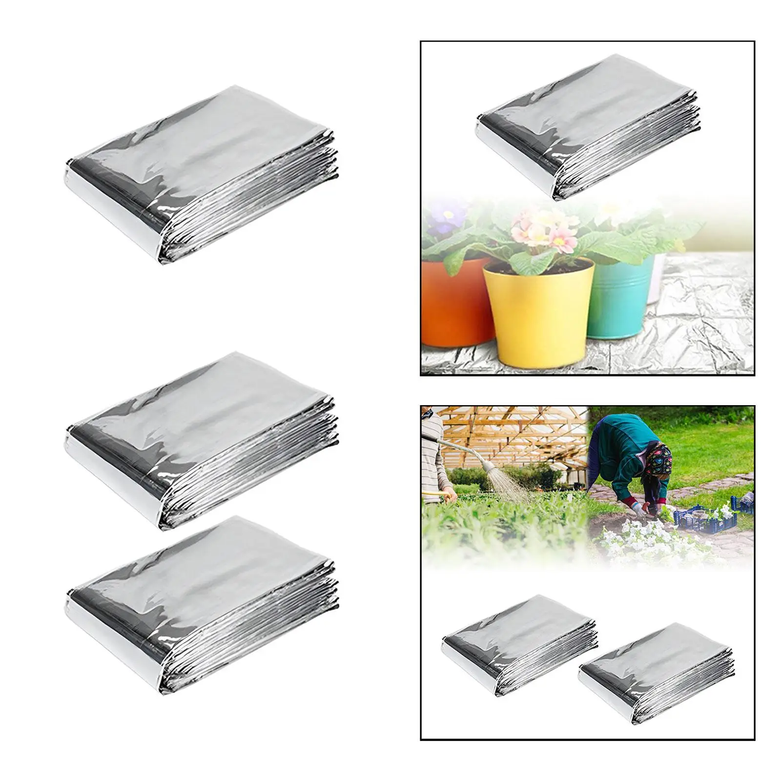 Greenhouses Plant Grow Film Farm Plant Reflective Mylar Film Garden Foil Covering for Field Flowers Agriculture Camping Outside