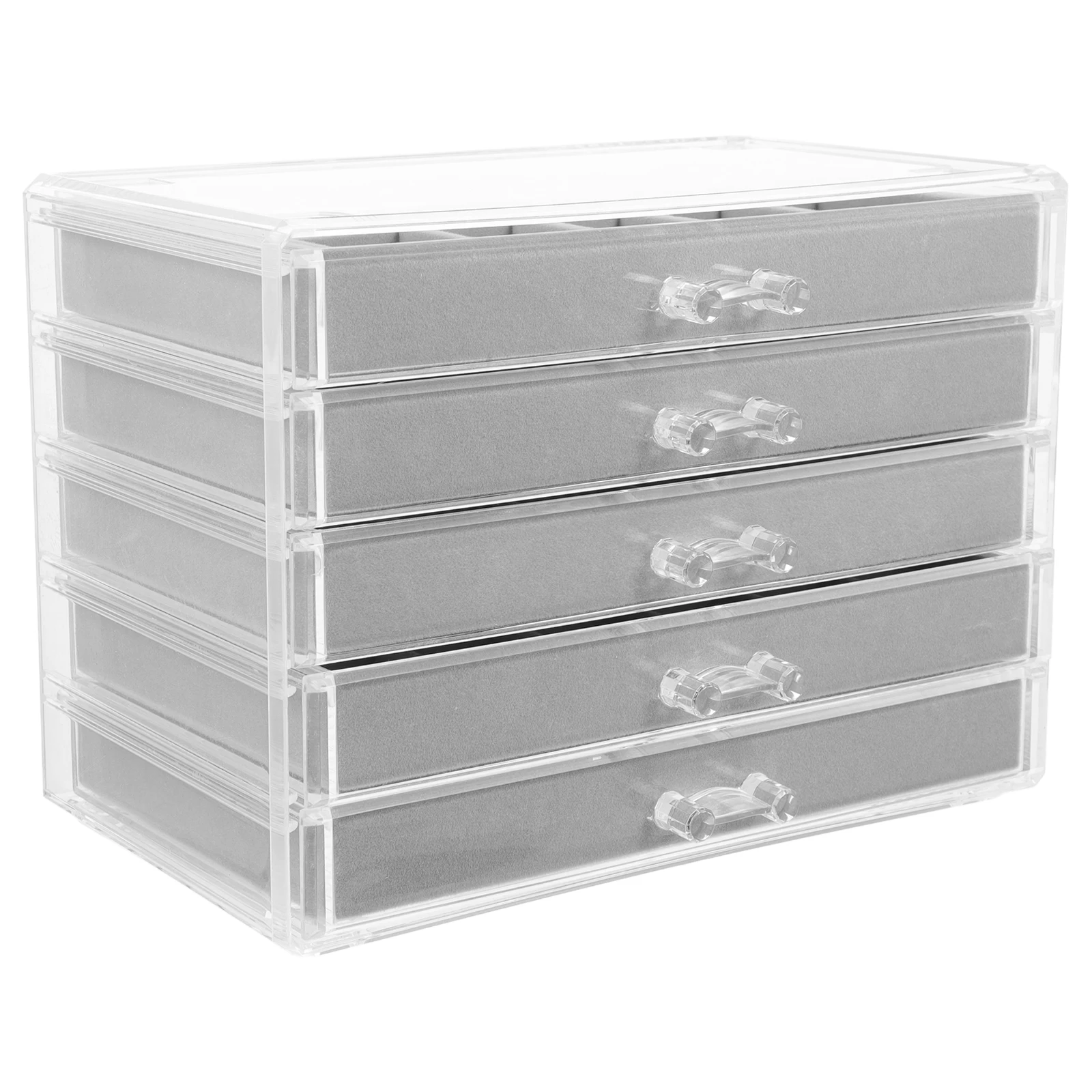 

Acrylic Collection Display Cabinet Multi Compartment Storage Organizer Clear Trinket Box For Crystals Seashells Jewelry Rock
