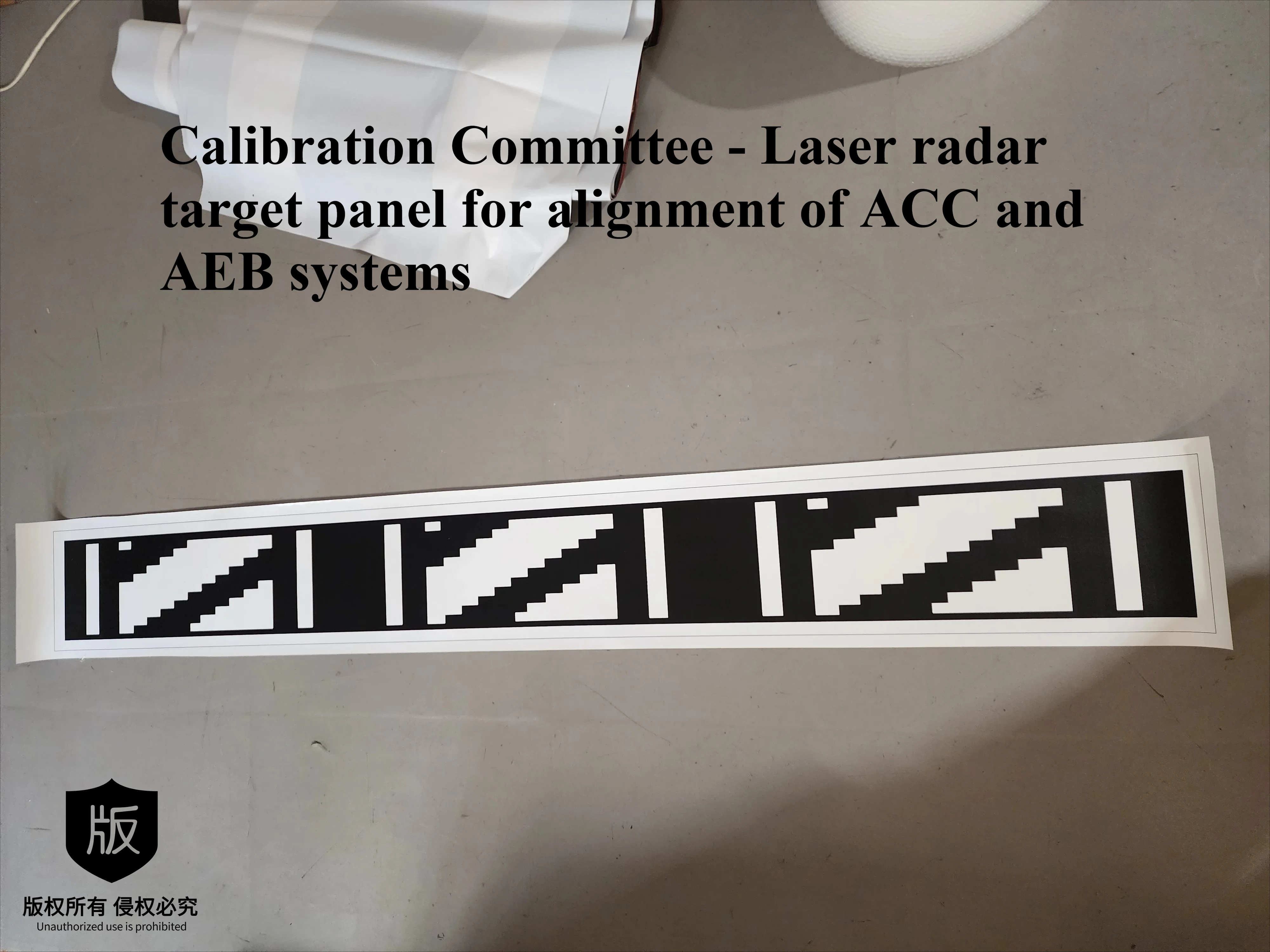 Calibration Board - Laser Radar Target Panel for ACC & AEB System Alignment