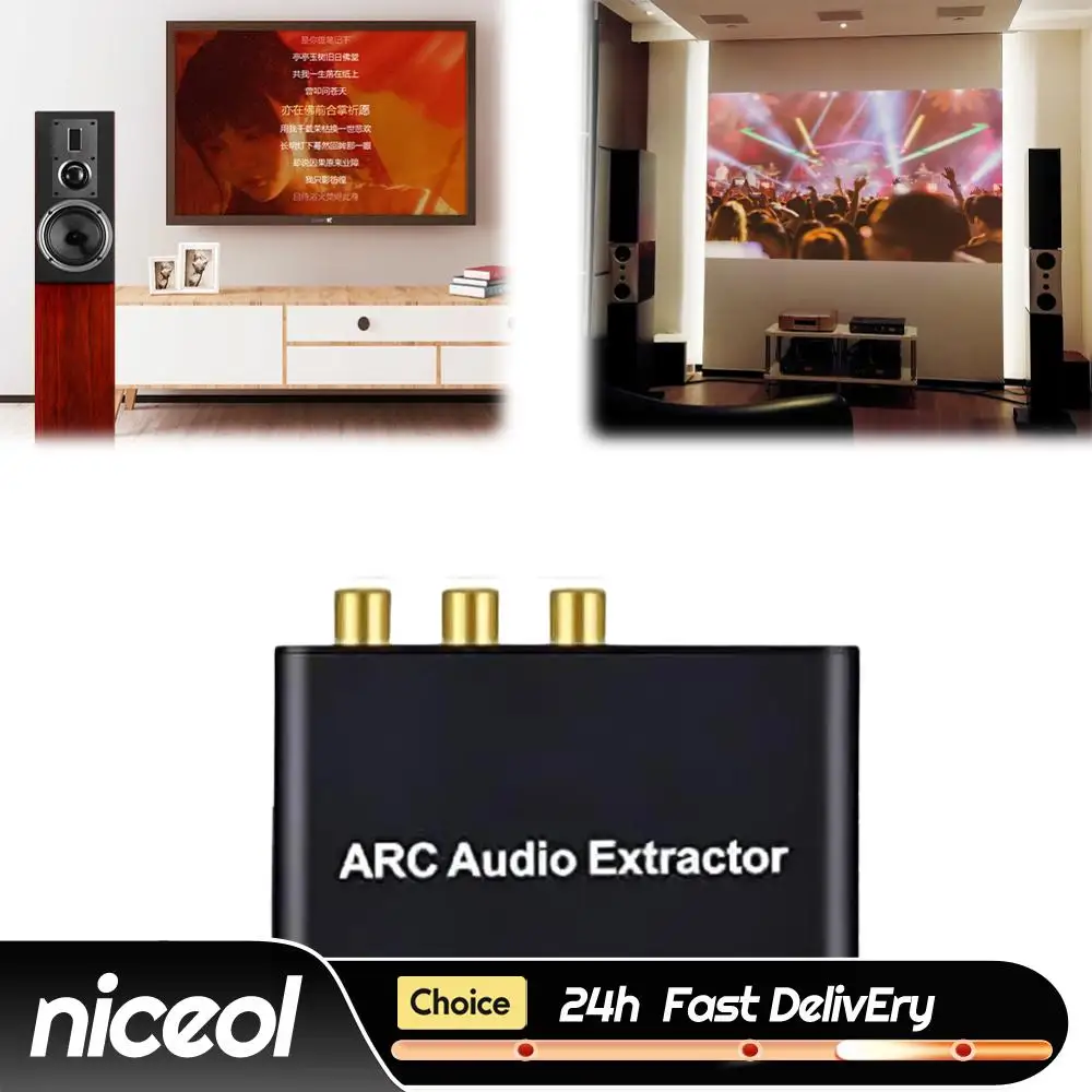 HDMI-Compatible ARC Audio Extractor ARC To SPDIF Coaxial L/R Stereo 3.5mm Jack Audio Converter for HDTV Speaker Amplifier