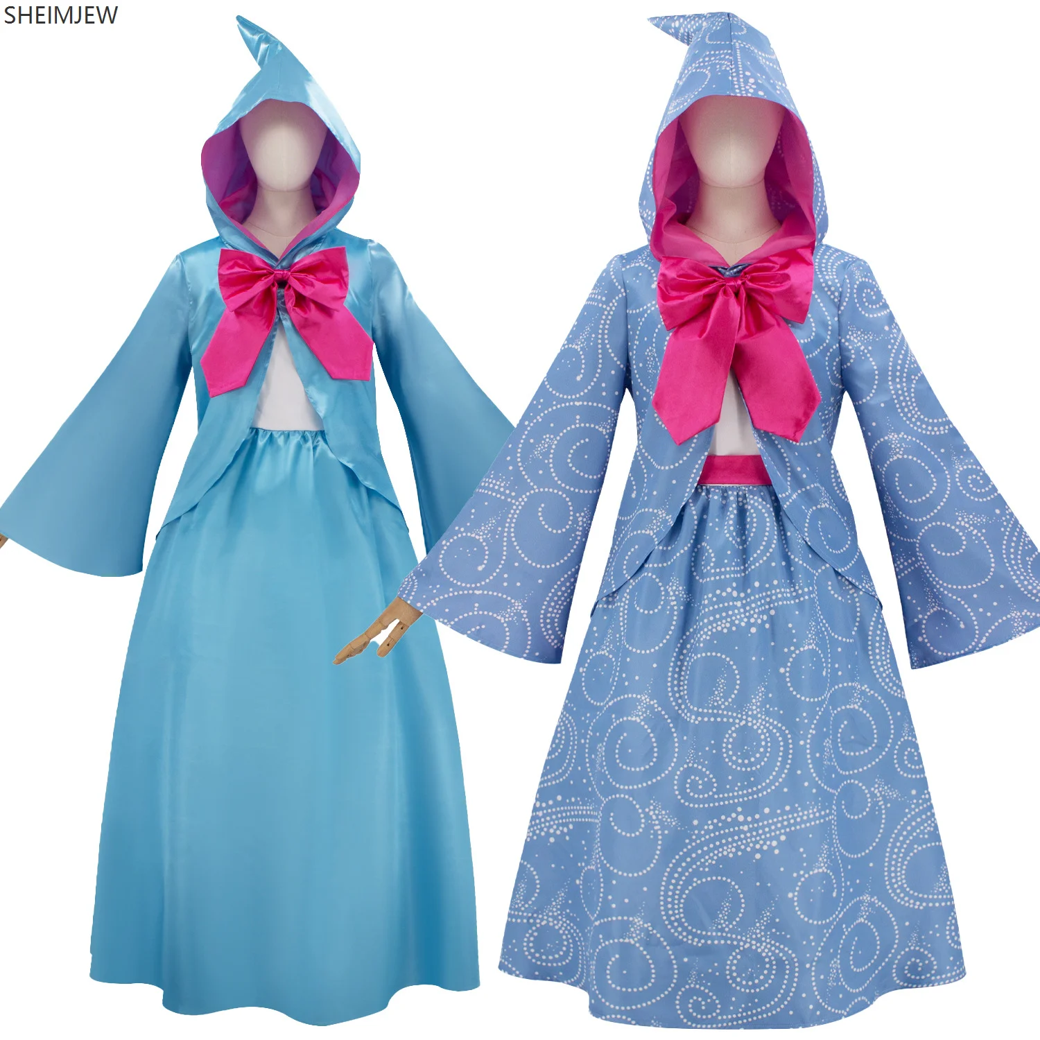 

Women's Clothing Qiyuan Fairy Godmother Robe Luxury Hooded Cloak Dress Suit Halloween Cosplay Carnival Party Pattern Costume