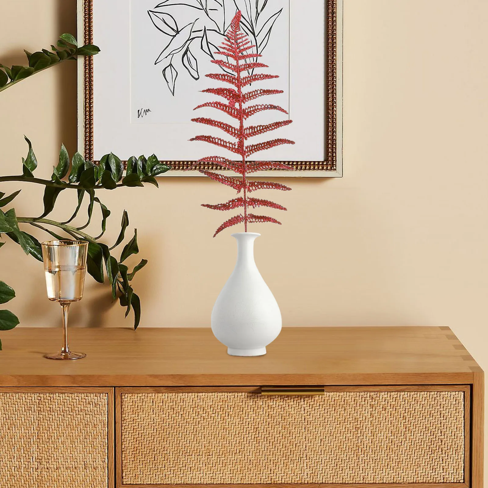 

10 Pcs Simulated Leaf Decoration Outdoor Fake Plants Artificial Decorations Green Small Ornament Winter