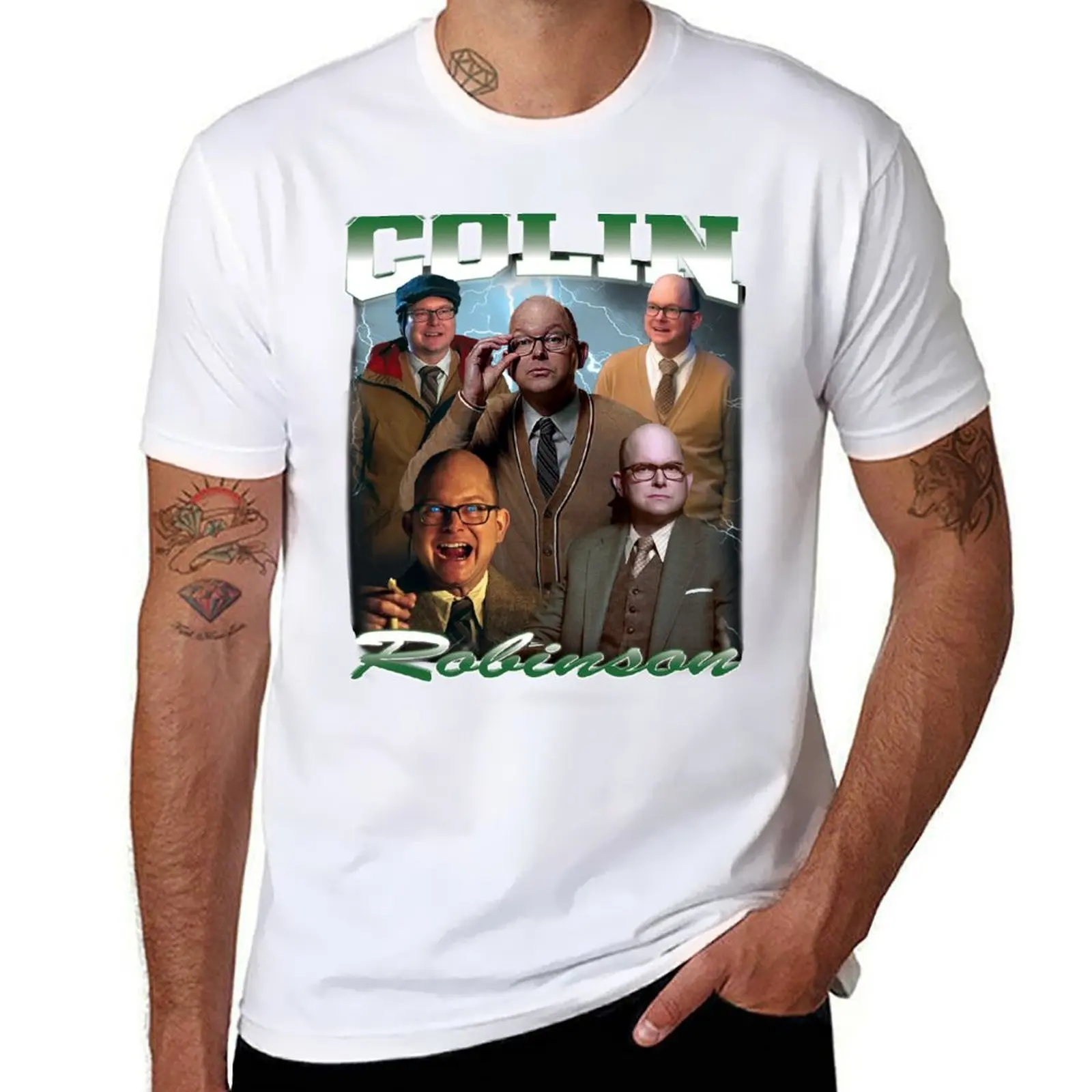 

Colin Robinson 90's Design T-Shirt Graphic Print Short Sleeve T-Shirt