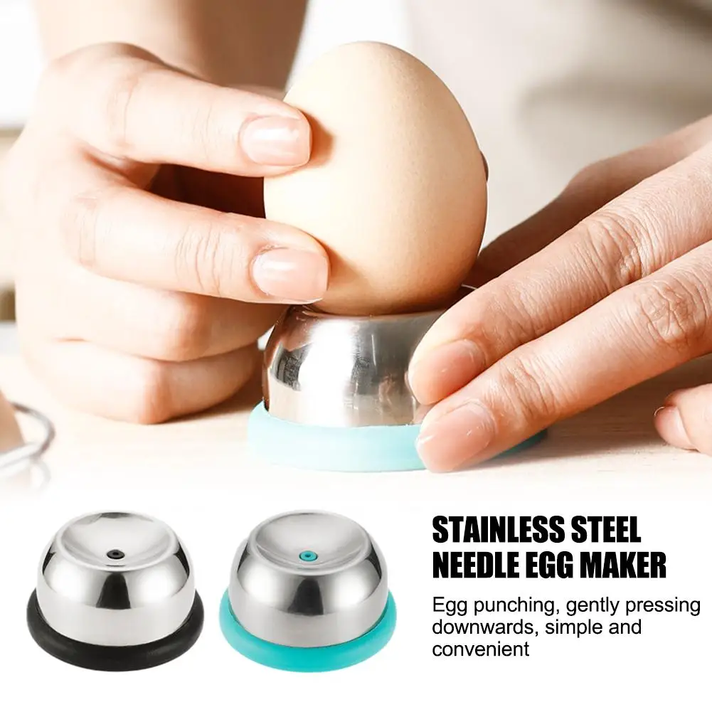 Egg Piercer for Raw Eggs Stainless Steel Needle Egg Punch Eggs Hole Puncher For Easy Peeling Boiled Eggs Kitchen Essentials E0W4