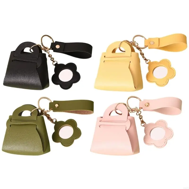 

62CC Bag Keychain PU Leather Key Chain Small Storage Bag Leather Bag Charm Keychain Bag Pendant Keyings