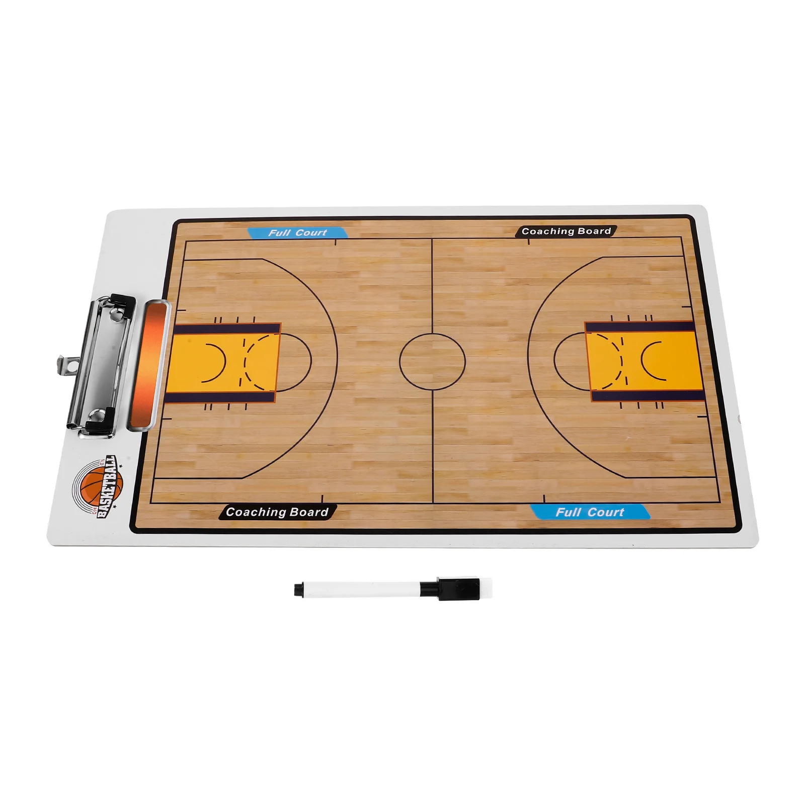1 Set Basketball-Klemmbrett, PVC-Sportball-Coaching-Board, leicht, langlebig, wasserdicht, faltbar, tragbar, Trainingsausrüstung