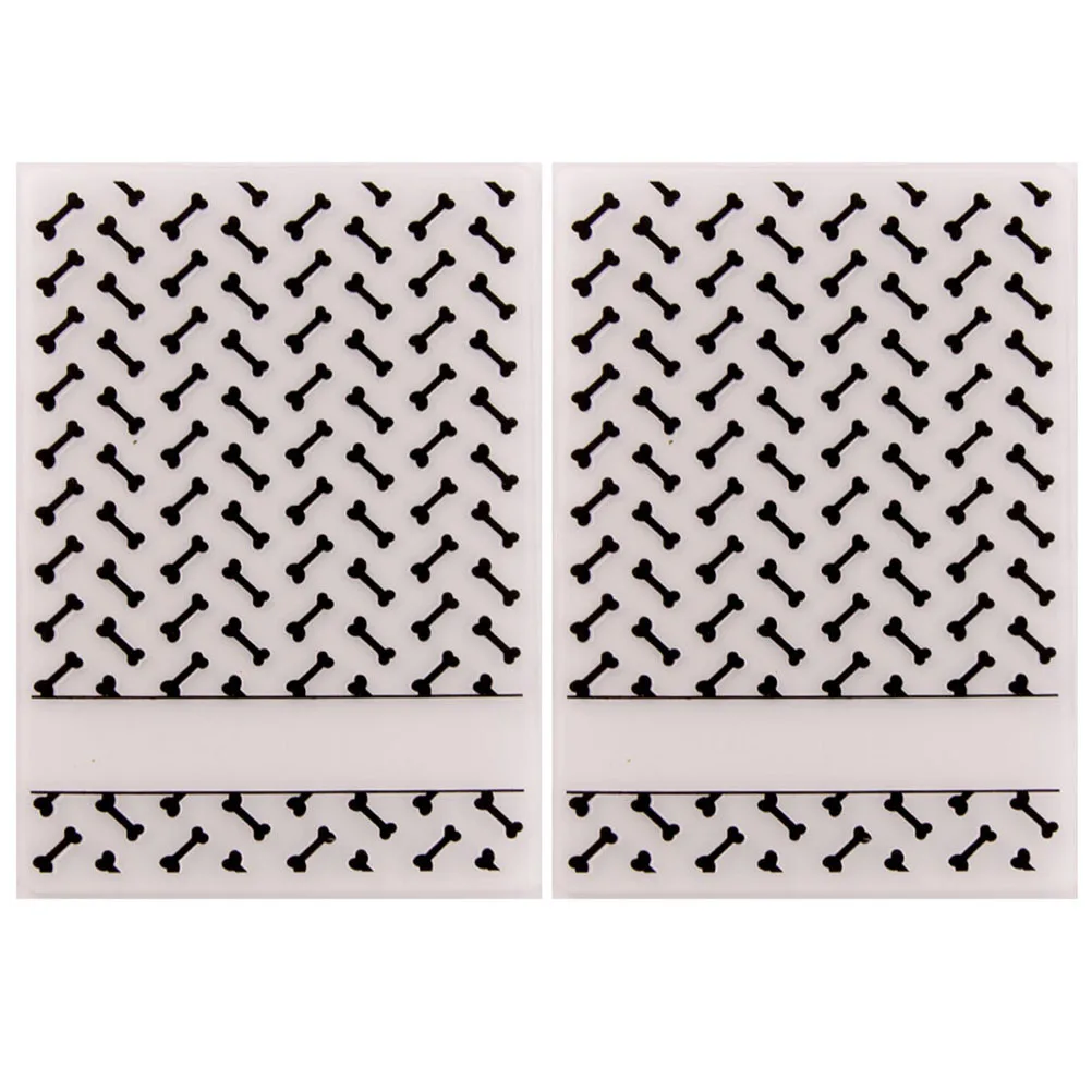 

2pcs Bone Design Embossing Templates Diy Stencils Plastic Bump Dies For Scrapbooking Album Paper Crafting Decor Durable Sturdy