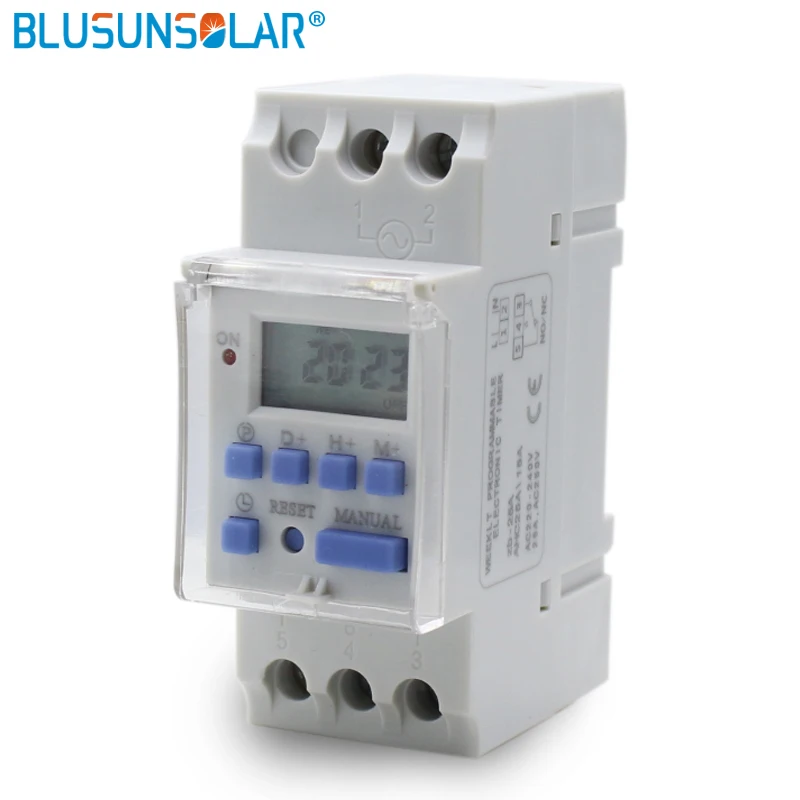 Digital Programmable Electronic Timer AC180V-264V 50/60HZ LCD Display on/auto/off Disconnct Switch