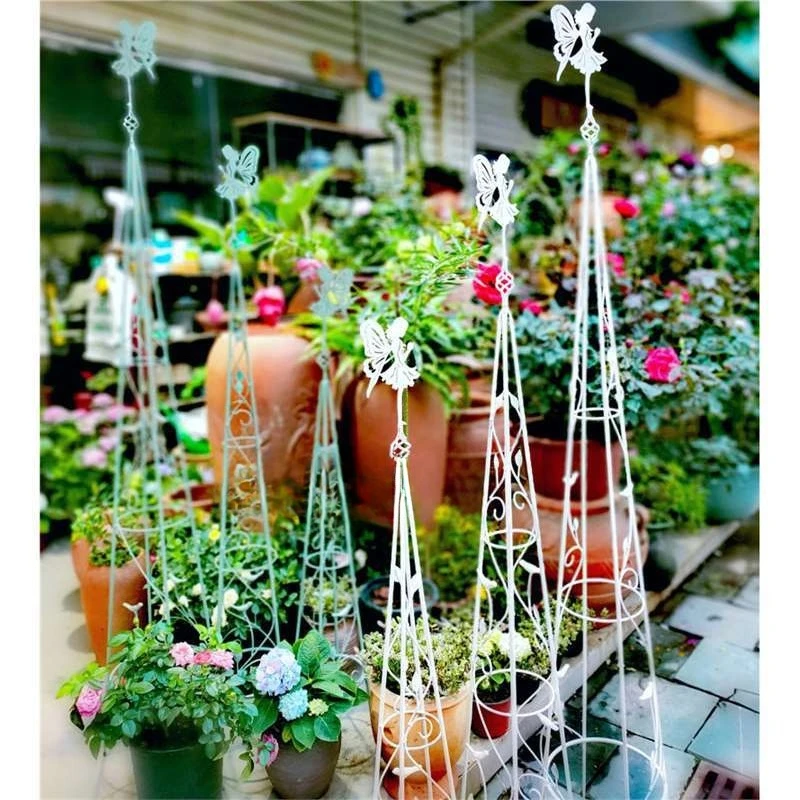 Fence, courtyard, rose, wrought iron tower, decoration, climbing birds, outdoor climbing angels