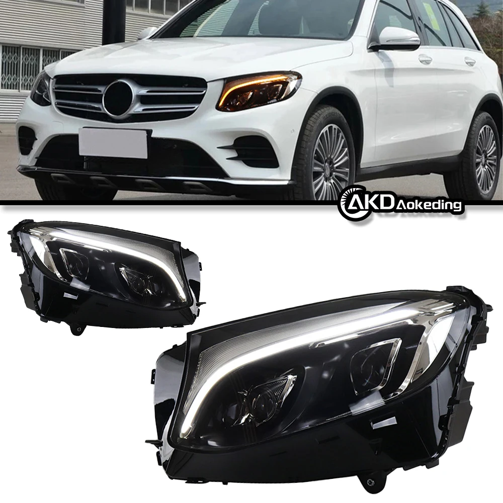 

LED Headlights For Benz GLC C253 X253 2016-2019 Front Head Lights Replacement DRL Daytime light Projector Facelift