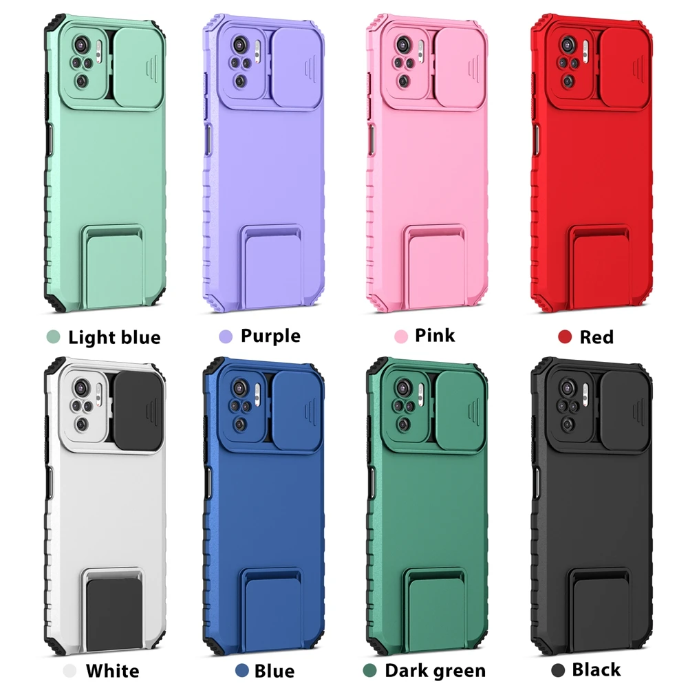 Slide Kamera Rüstung Telefon Fall für Redmi 8 8A 9 9A 9T 10 10X 10C A1 A2 A3 Hinweis 8 9 10 11 12 13 Pro Kunststoff Halter Hard Cover – Detail 1