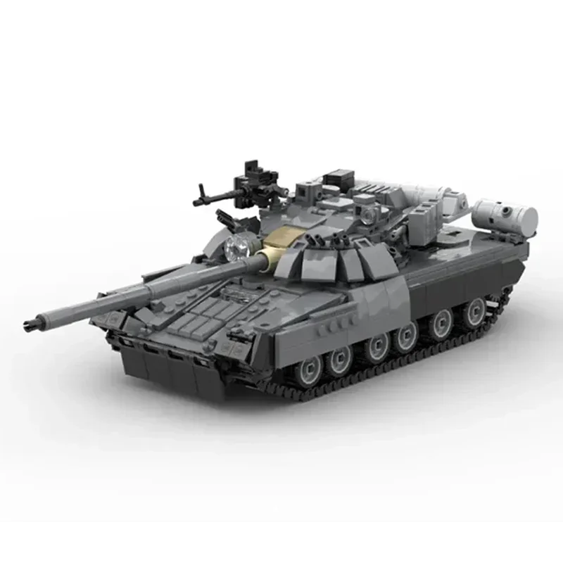 Bloques de construcción Moc, modelo de coche militar, T-80UK, tecnología de tanque de batalla principal, bloques modulares, regalos, juguetes de Navidad, conjuntos DIY de montaje