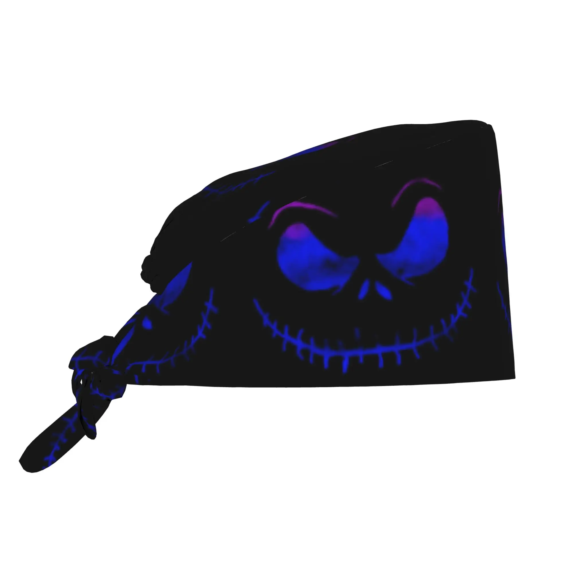 Custom Jack Anime S-Skellingtones Scrubs Cap Surgical Hats Women Men  Operating Room Cap Operator Hats Lab Works Hat