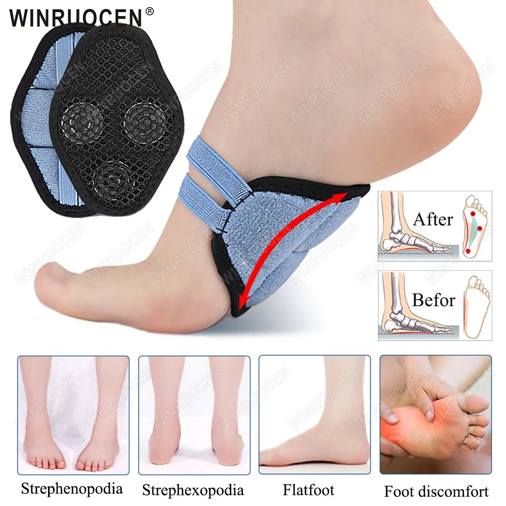 

Magnetic Flat Feet Correctors Orthopedic Foot Arch Support Cushions Insoles Plantar Fasciitis Support Bandages Pads man women