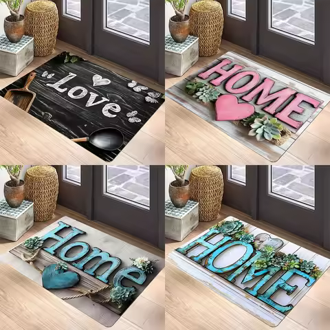 Rustic Home Welcome Mat Door Rug for Living Room Bedroom Entrance Hallway Durable Floor Decor Gift Idea Foot Mat