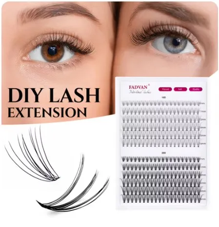 Fadvan 30D/40D Cluster Lashes DIY Bundle Self-grafting Lashes Individual Mink Natural Soft Lashes