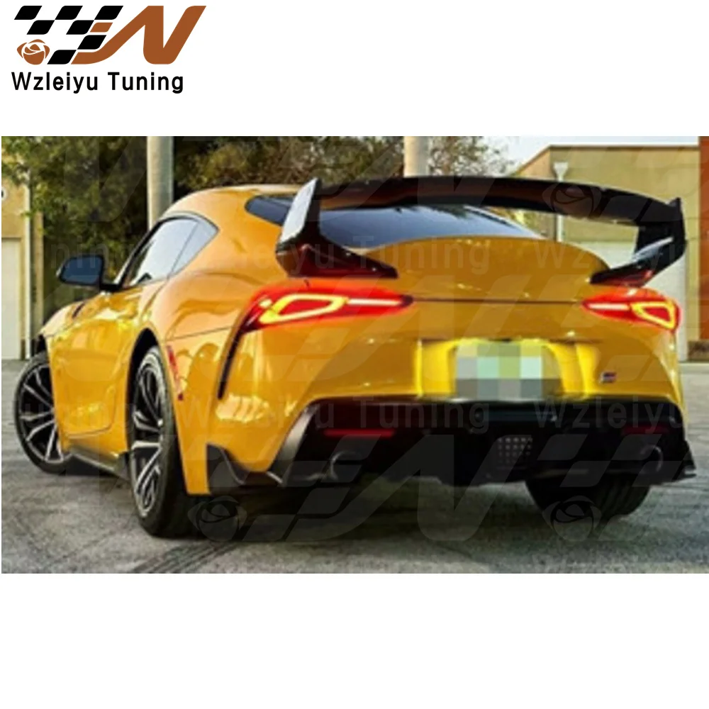 STH Style Partial Carbon Fiber Rear Trunk Spoiler Wing Fit For Toyota Supra GR A90 A91 19-22 High Quality Fitment