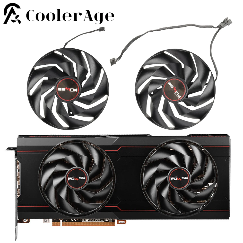 

Вентилятор для видеокарты Sapphire PULSE AMD Radeon RX 6750 XT 95 мм FD10015M12D RX6750XT, охлаждающий вентилятор для видеокарты