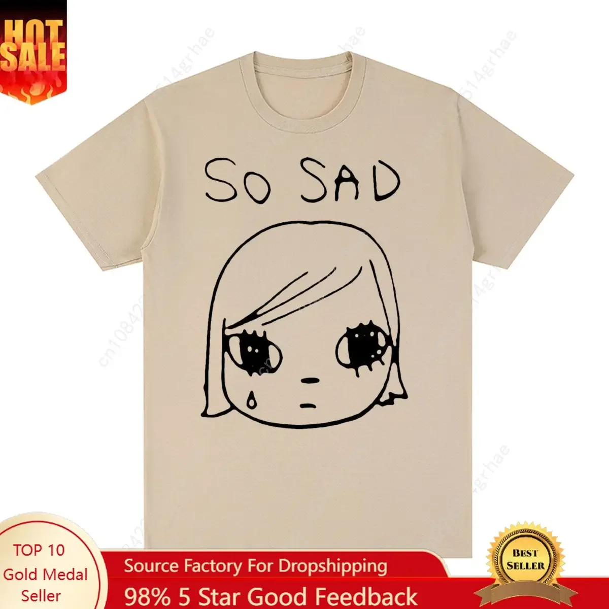 Yoshitomo Nara Sad Vintage T-shirt Japan Party Cotton Men T shirt New Tee Tshirt Womens Tops