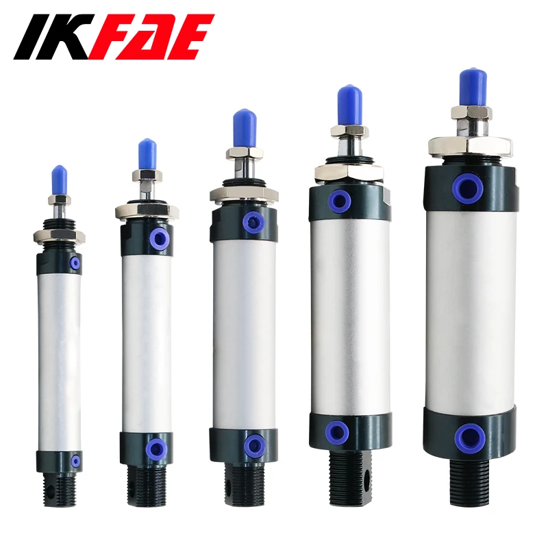 MAL Series Mini Pneumatic Cylinder 16/20/25/32mm Bore 25/50/75/100/125/150mm Stroke Double Acting Aluminum Alloy Air Cylinder