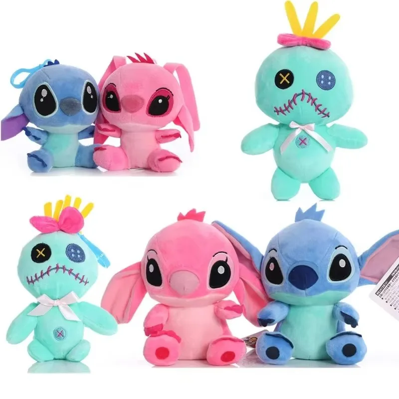 Disney Stitch Plush Toys Kawaii Angel Doll Anime Figures Action Figures Cute Pillows Pendants Party Decorations Kids Toys Gifts