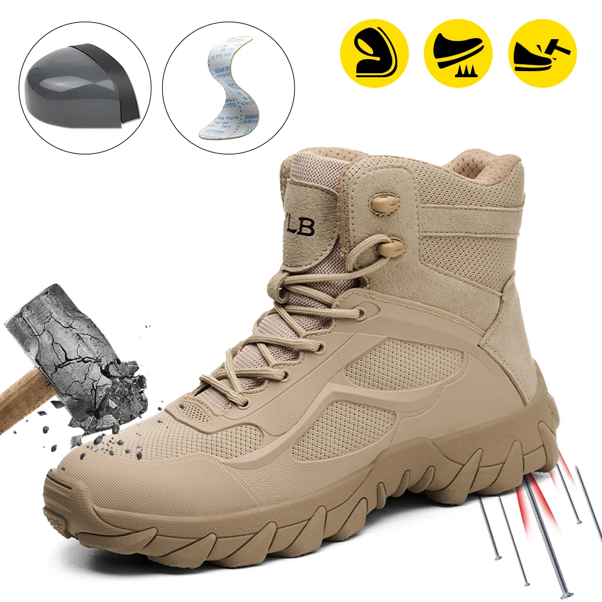 

New style steel toe safety shoes anti-smash and puncture proof work shoes suitable for construction, factories and warehouses