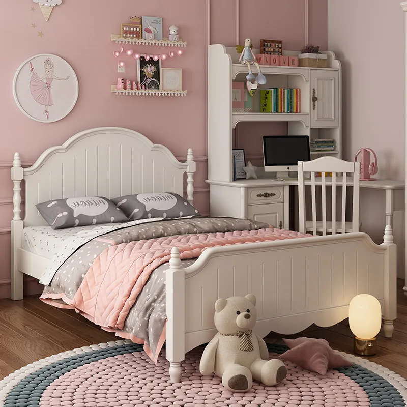 Children's Room Bed Dream Single American Princess  Girl Child