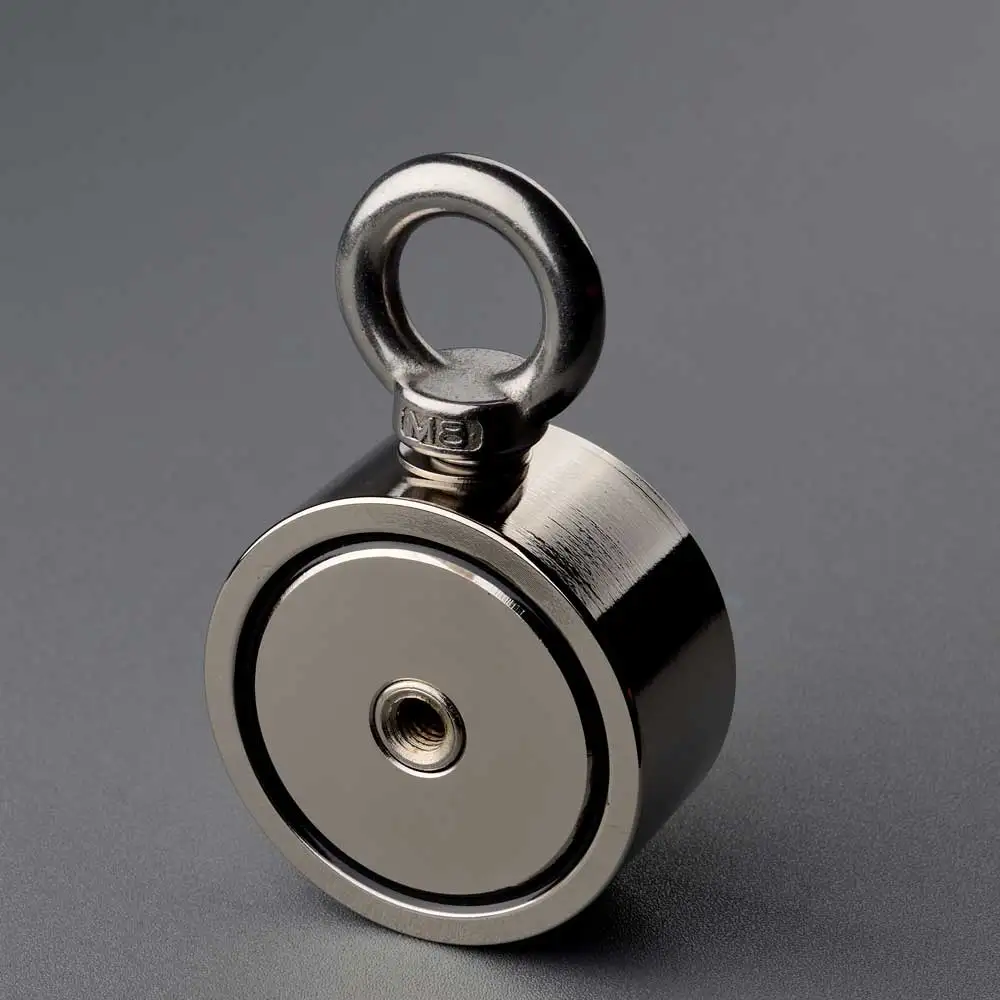140KG Double Side Permanent Neodymium NdFeB Magnetic Sea Fishing Equipments Holder Fishing Salvage Magnets Rope Gift craft