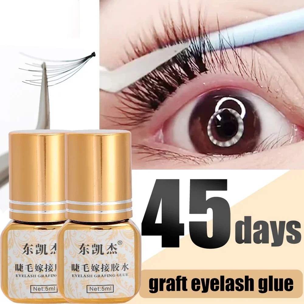 Impermeável Black Eyelashes Extension Glue, de longa duração, enxerto Lashes Glue, secagem rápida, adesivo, sem irritação, ferramentas de maquiagem