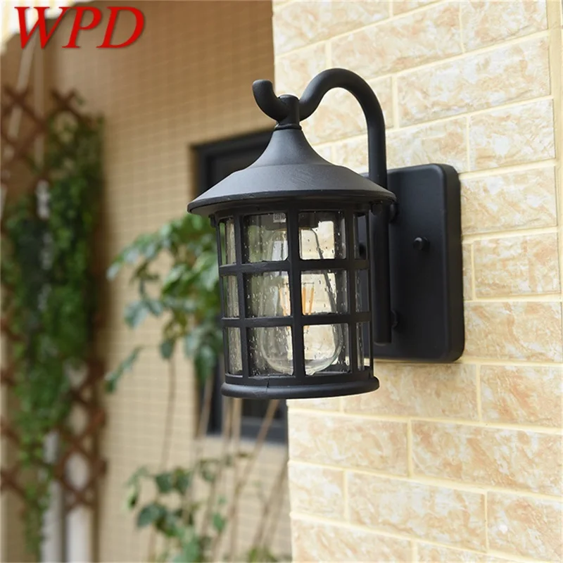 

WPD Outdoor Wall Lamps Retro Bronze LED Light Sconces Classical Waterproof for Home Balcony Villa Decoration