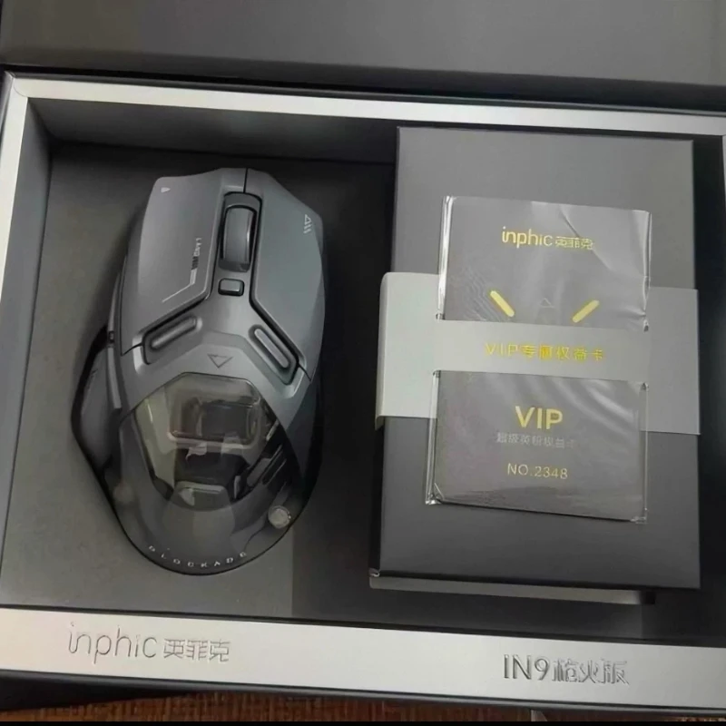 Inphic IN9 Ultra Gaming Mouse PAW3950 Sensor Triple‑Mode Wireless Bluetooth Mechanical Mouse With Vibration Feedback For PC