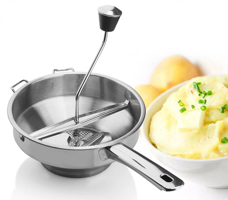 Stainless steel grinder Manual stirring potato puree Rice paste cooker Baby complementary food grinder Vegetable grinder