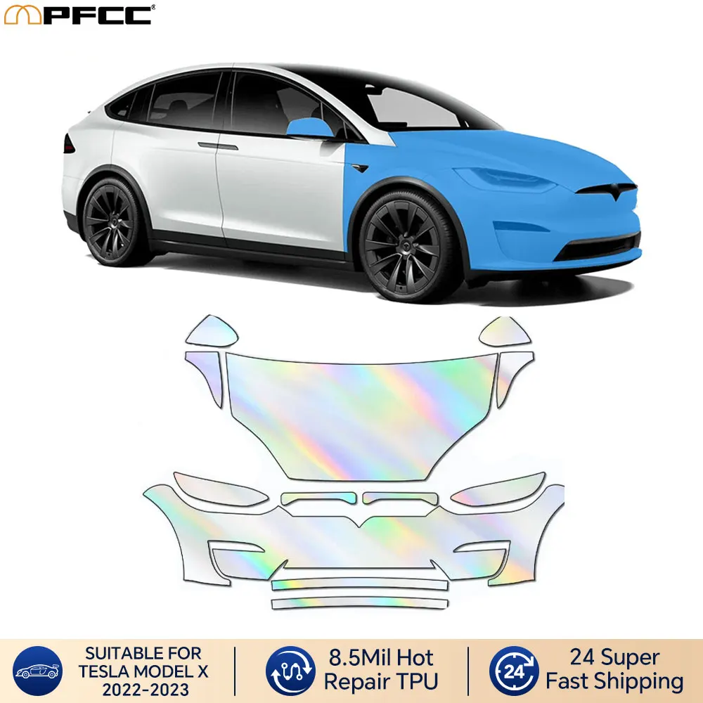 

PFCC for Tesla Model X Pre-Cut 8.5mil Full Front Paint Protection Film Premium TPU Car Body Kit Film Transparent Car Accessories