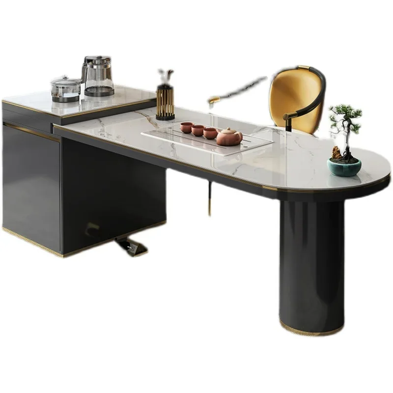 

Stone Plate Tea Table Modern Simple and Light Luxury Tea Table Kung Fu Tea Brewing