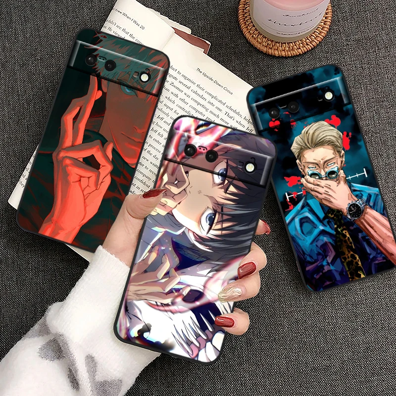 

Anime J-Jujutsus Kaisens Art For Google Pixel 9 8 7A 7 6A 6 5A 5 4 4A XL 5G Black Silicon Shockproof Shell Back Phone Case